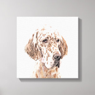 Orange Belton Painting Dog Art Leinwanddruck