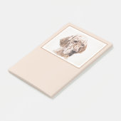 Orange Belton Painting Dog Art Post-it Klebezettel (angewinkelt)