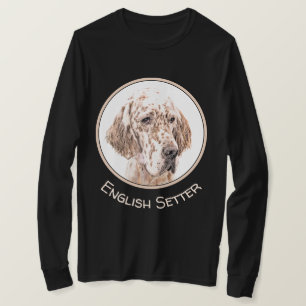 Orange Belton Painting Dog Art T-Shirt