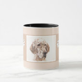 Orange Belton Painting Dog Art Tasse (Zentrum)