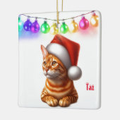 Orange Bengalisch Cat Weihnachtsschmuck (Links)