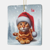 Orange Bengalisch Cat Weihnachtsschmuck (Links)