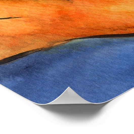 Orange Bengalisches Tiger Poster (Ecke)