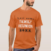 Orange benutzerdefinierte Familie Wiedersehen, ers T-Shirt (Vorderseite)