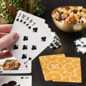 Orange benutzerdefinierte Monogramm-Spielkarten Spielkarten (In Situ)