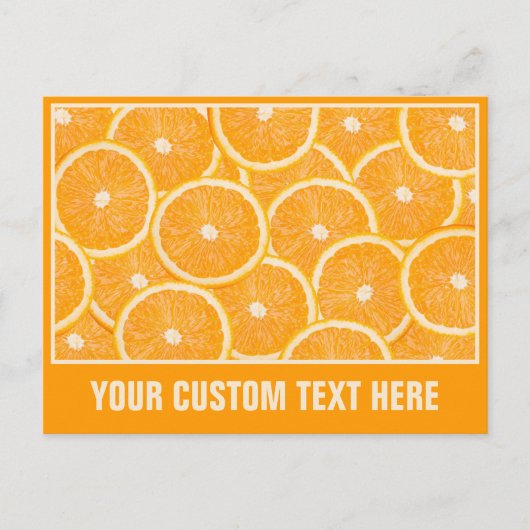 Orange benutzerdefinierte Postkarte (Vorderseite)