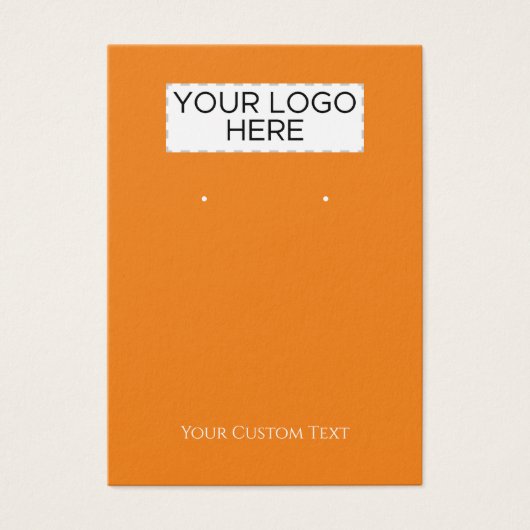 Orange benutzerdefinierte Text- und Logo-Verleihka (Vorderseite)