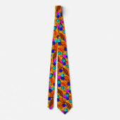 Orange Berry Pop Neck Tie Krawatte (Rückseite)