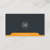 Orange Beruflich moderne Unternehmen Visitenkarte (Rückseite)
