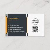 Orange Beruflich moderne Unternehmen Visitenkarte (Vorderseite)