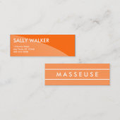 Orange berufliche moderne Minigeschäftskarten Mini Visitenkarte (Vorne/Hinten)