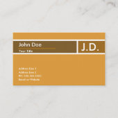 orange berufliches visitenkarte (Vorderseite)