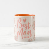 Orange Best Mama Ever Mother Day Tasse (Mittel)