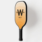 Orange Best Opa Monogrammiert Pickleball Schläger (Links)
