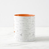 Orange Bester Mathe-Lehrer Mathe-Formeln Grafiken Tasse (Zentrum)