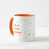 Orange Bester Mathe-Lehrer Mathe-Formeln Grafiken Tasse (Vorderseite Links)