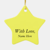 Orange Bewusstseins-Band - Leukämie, Mitgliedstaat Keramikornament (Hinten)