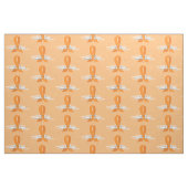 Orange Bewusstseins-Band mit Schwänen Stoff (Fat Quarter (45,7 x 55,9 cm))