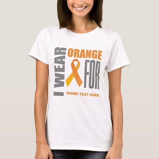 Orange Bewusstseinsband T-Shirt (Vorderseite)