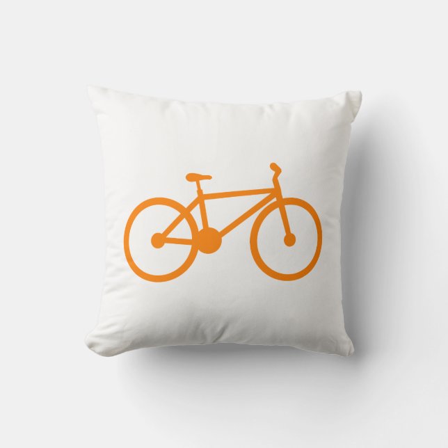Orange Bicycle Kissen (Vorderseite)