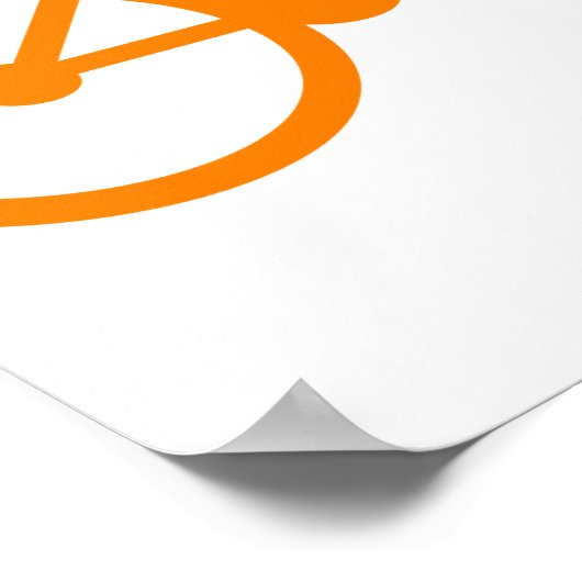 Orange Bicycle Poster (Ecke)