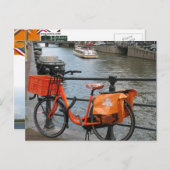 Orange Bicycle Postkarte (Vorne/Hinten)