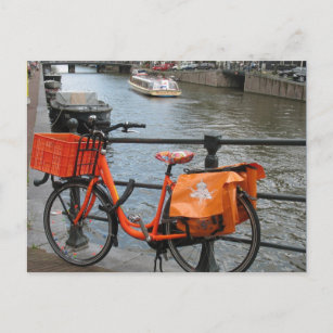 Orange Bicycle Postkarte
