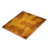 Orange Bienenwabenhexagonmuster Fliese (Seite)
