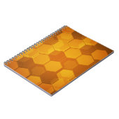 Orange Bienenwabenhexagonmuster Notizblock (Linke Seite)