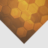 Orange Bienenwabenhexagonmuster Seidenpapier (Ausschnitt)