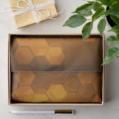 Orange Bienenwabenhexagonmuster Seidenpapier (Geschenk)