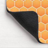 Orange Bienenwabenmuster Mousepad (Ecke)