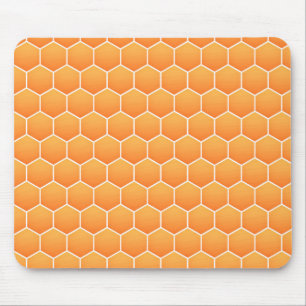 Orange Bienenwabenmuster Mousepad