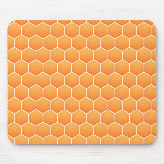 Orange Bienenwabenmuster Mousepad (Vorne)