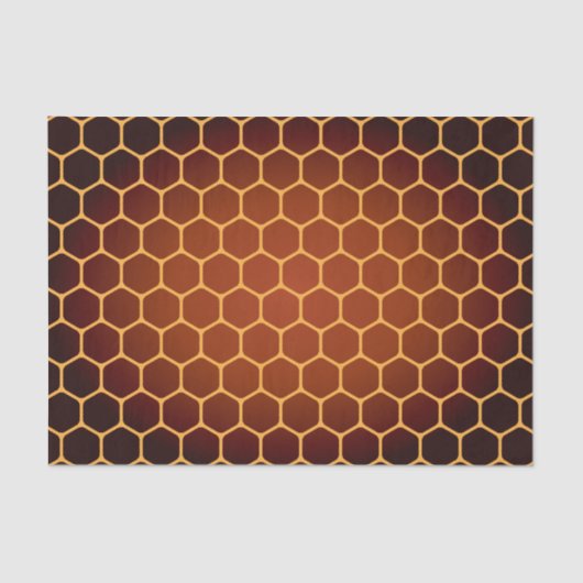 Orange Bienenwabenmuster Seidenpapier (Vorderseite)