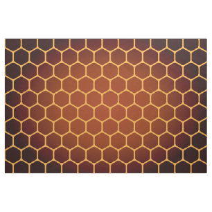 Orange Bienenwabenmuster Stoff
