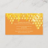 Orange Bienenzuchtbetrieb Visitenkarte (Rückseite)