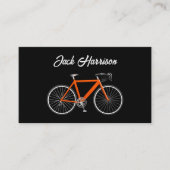 Orange Bike auf schwarz Visitenkarte (Vorderseite)