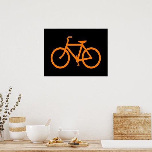Orange Bike Poster (Küche)