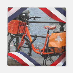 Orange Bike Red White Blue Orange Kühlschrankmagne Magnet