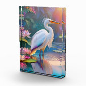 Orange Billed White Heron Fantasy Bird Fotoblock (Rechts)