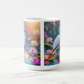 Orange Billed White Heron Fantasy Bird Kaffeetasse (Mittel)