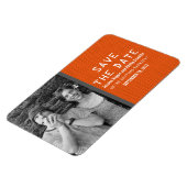 Orange binärer Code Foto Speichern des Datumsfelds Magnet (Linke Seite)