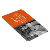Orange binärer Code Foto Speichern des Datumsfelds Magnet (Rechte Seite)