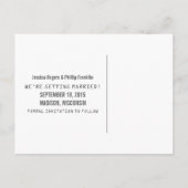 Orange Binary Code Foto Save the Date Postkarte (Rückseite)