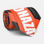 Orange Biogefahrenhals-Krawatte Krawatte (Gerollt)