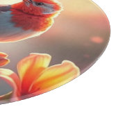 Orange Bird Floral Cutting Board Schneidebrett (Ecke)