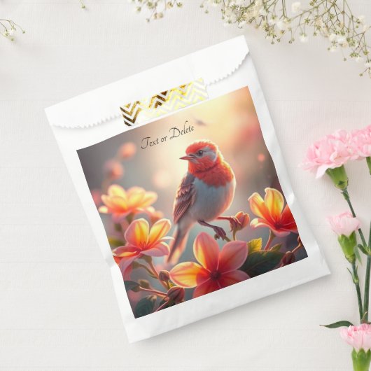 Orange Bird Floral Fevor Bag Geschenktütchen (Versiegelt)