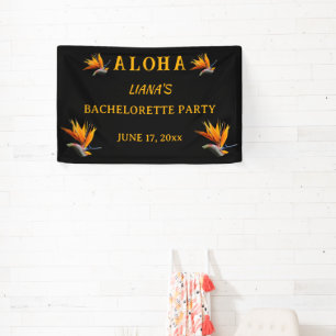 Orange Bird of Paradise Aloha Junggesellinnenabsch Banner