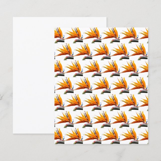 Orange Bird of Paradise Muster Scrapbook Paper (Vorne/Hinten)